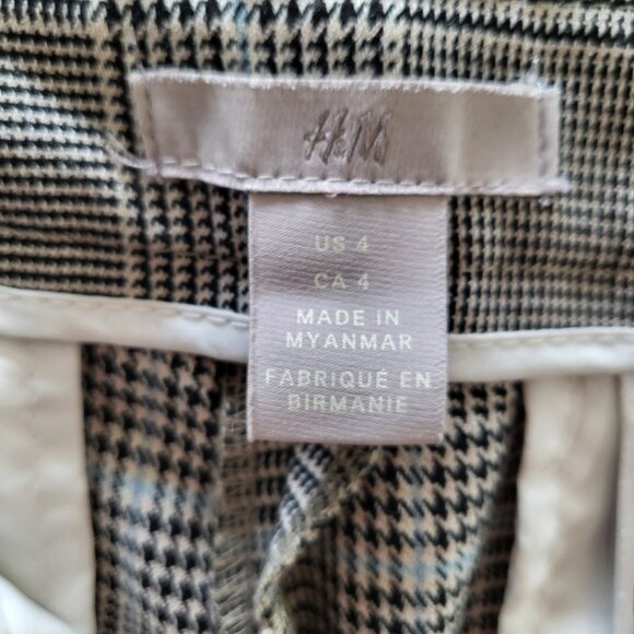 H&M Plaid Dress Pants Size 4 - Picture 11 of 12